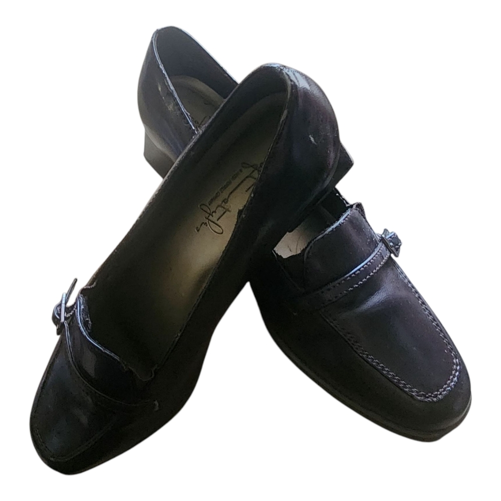 Hush Puppies I Soft Style H74869 Size 6.5 Dsrk Brow Slip On Loafer 2" Block Heel